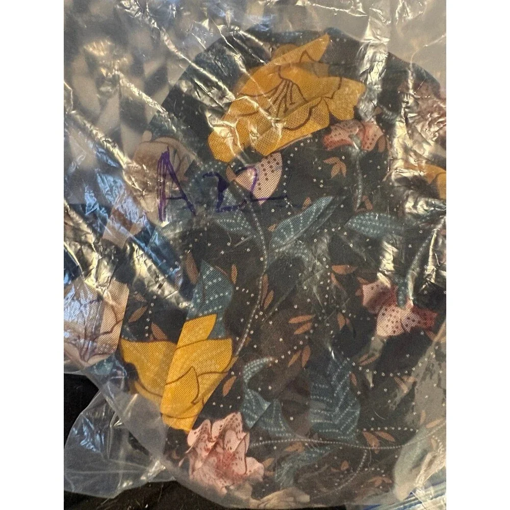 Torrid size 3 black yellow floral underwire mesh overlay swim dress